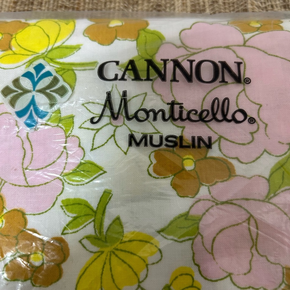 Vintage Cannon Monticello Muslin Melodie Full Sheet Set. 1970’s New. Shabby Chic - Picture 4 of 11